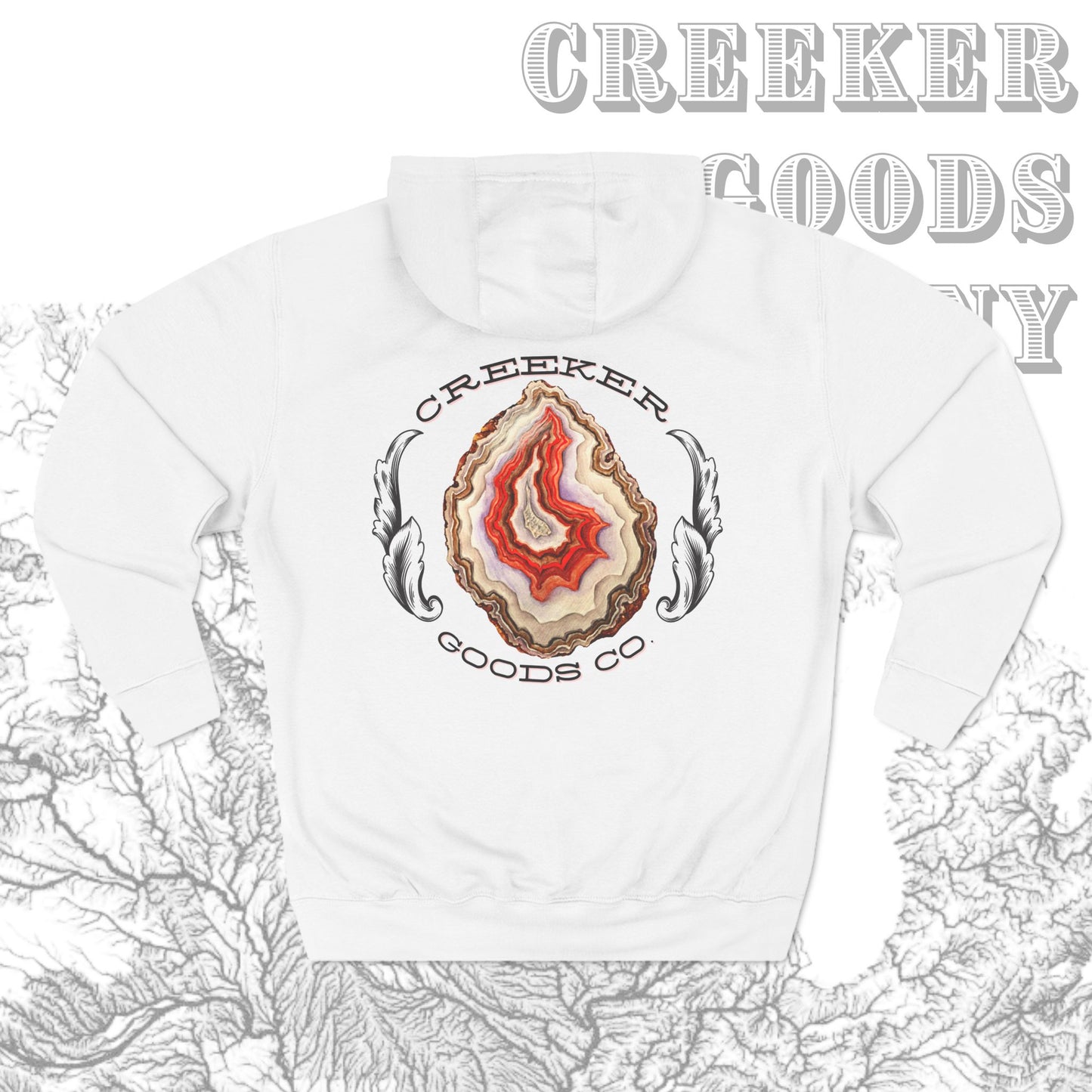 Flame Agate Pull Over Hoodie
