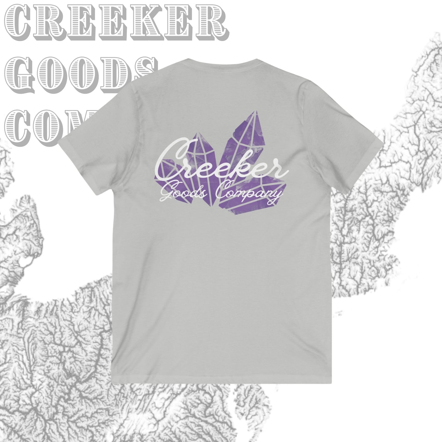 Amethyst Crystal V-Neck Tee