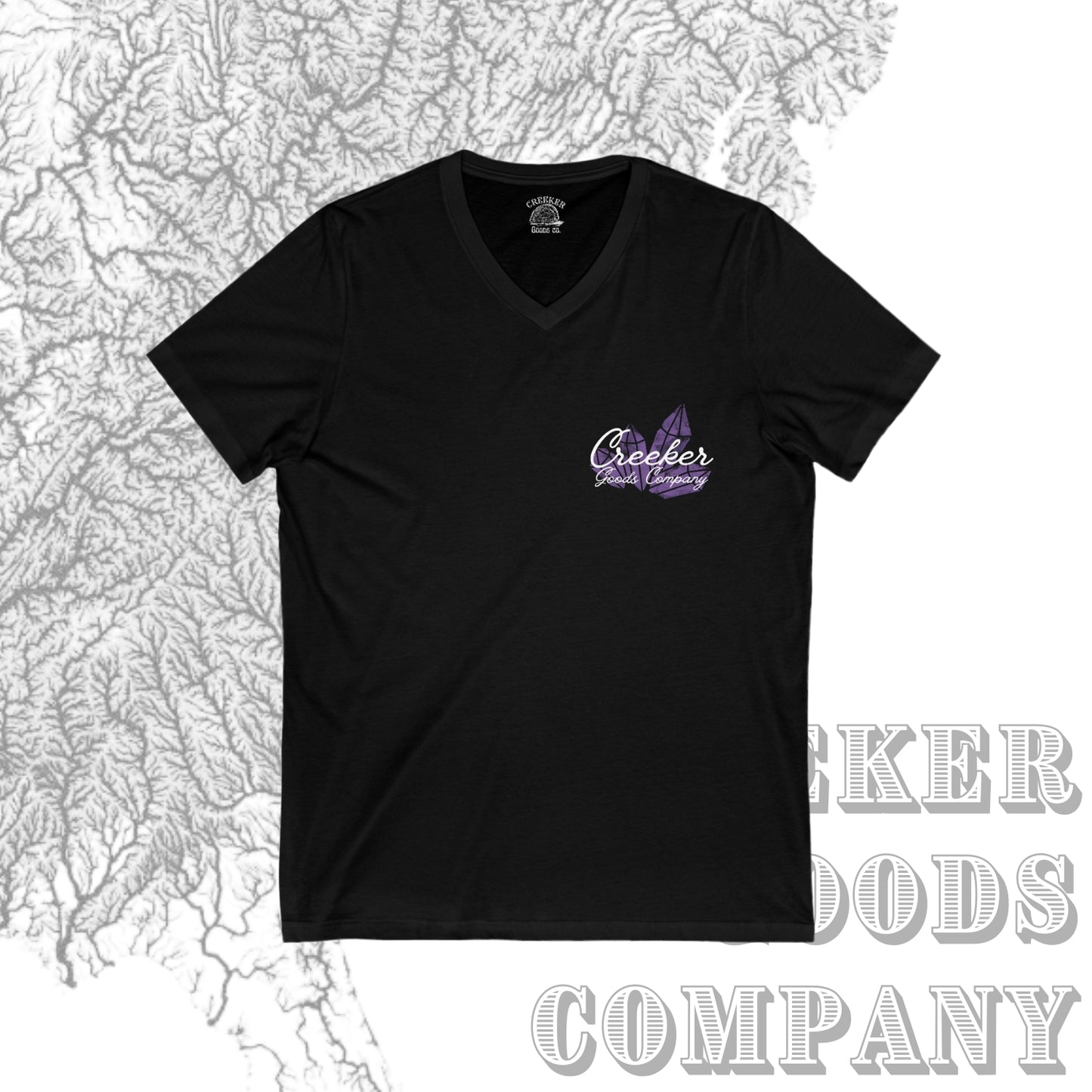 Amethyst Crystal V-Neck Tee