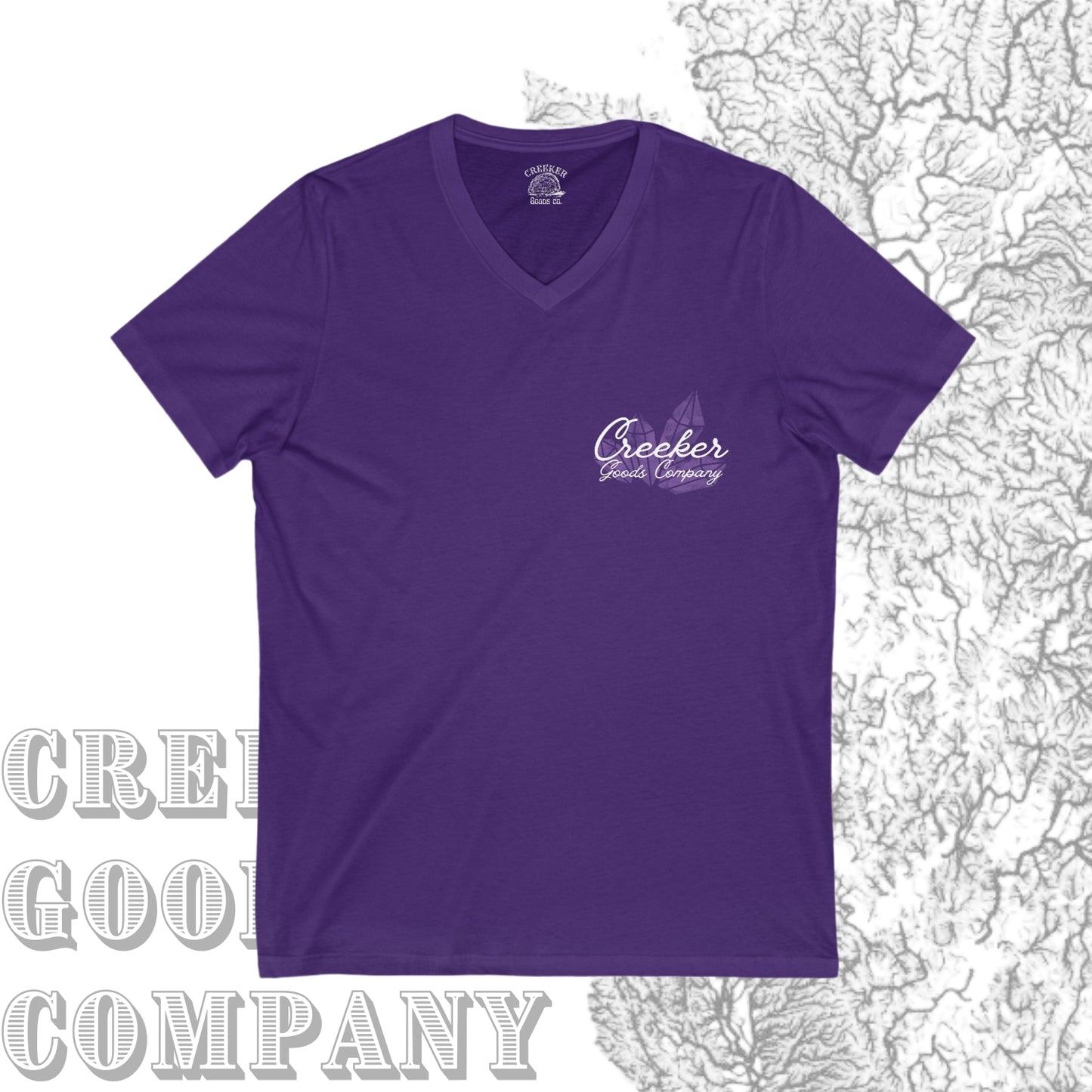 Amethyst Crystal V-Neck Tee